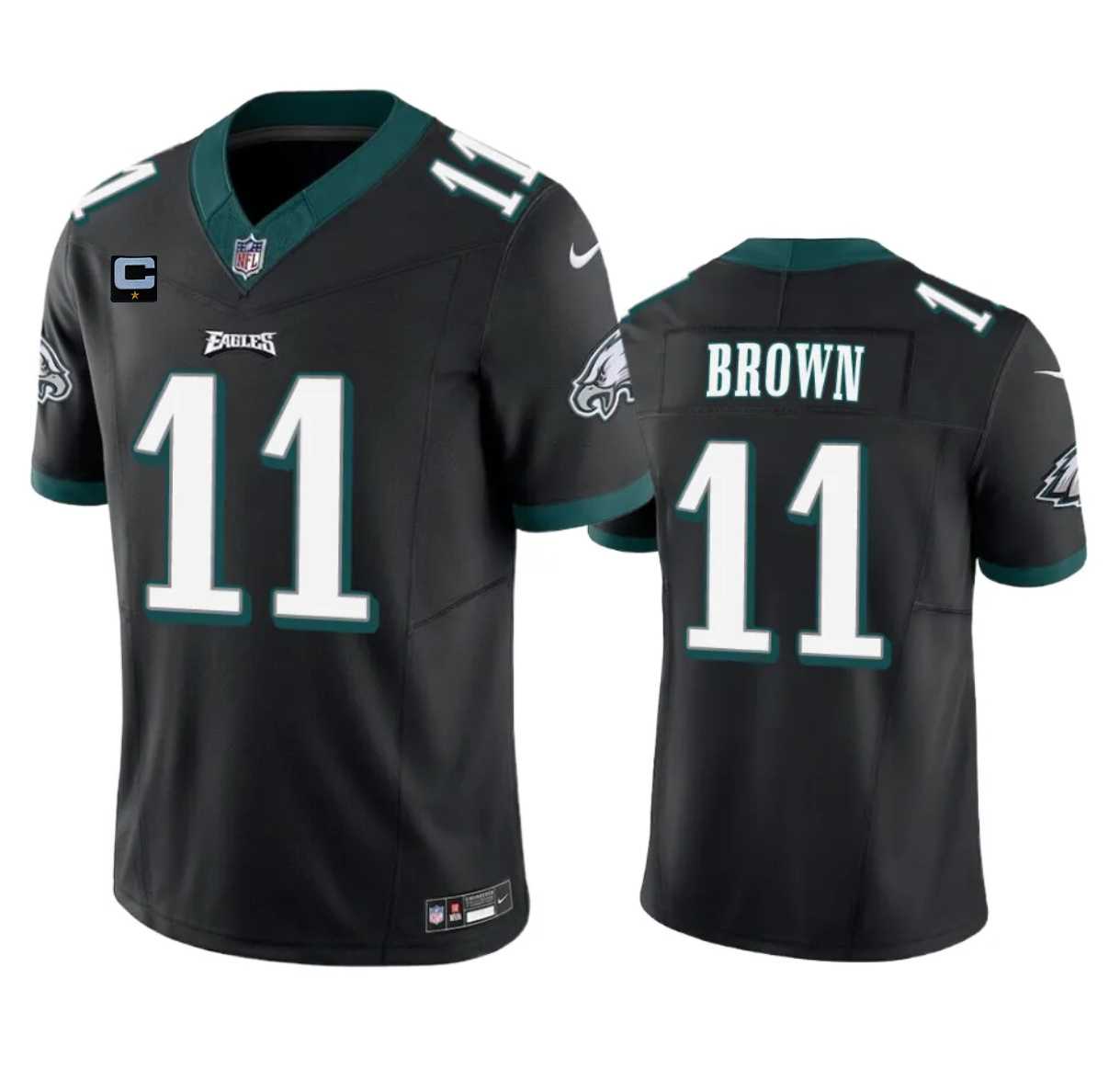 Men & Women & Youth Philadelphia Eagles #11 A. J. Brown Black 2023 F.U.S.E. With 4-Star C Patch Vapor Untouchable Limited Jersey,We sell and wholesale Men & Women & Youth Philadelphia Eagles #11 A. J. Brown Black 2023 F.U.S.E. With 4-Star C Patch Vapor Untouchable Limited Jersey on line form chian!